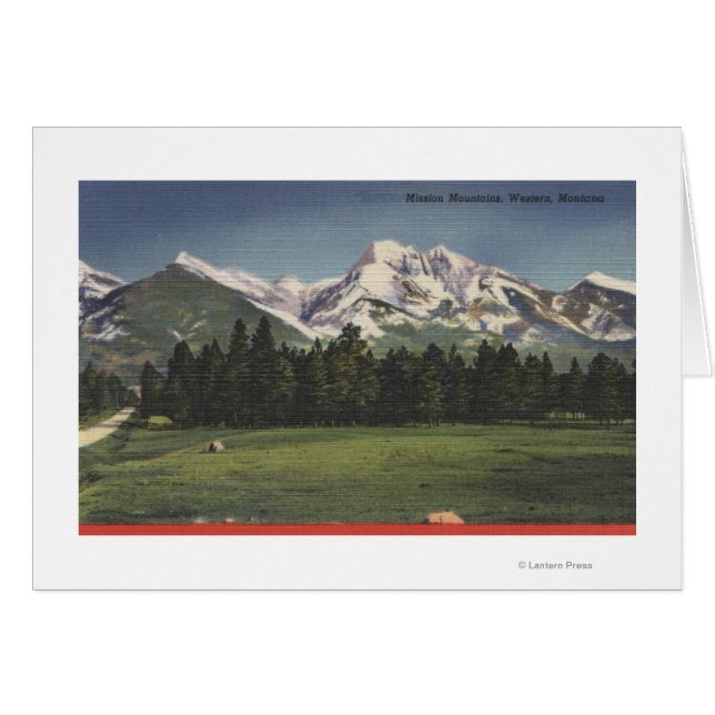 Vista de las montañas de la Misión en Montana (Anverso (Horizontal))