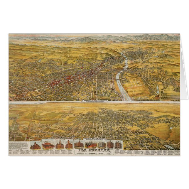 Vista de Los Ángeles, 1894 (Anverso (Horizontal))