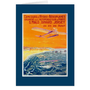 Vista de los aviones del flotador en poster del