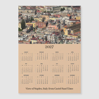 Vista de Nápoles, Italia Tarjeta Magnética Calenda