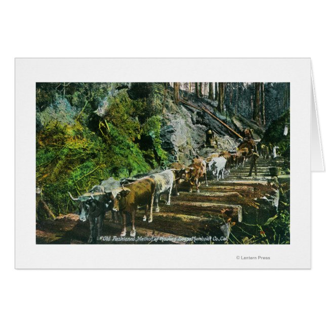 Vista de Ox-Teams Hauling Logs (Anverso (Horizontal))