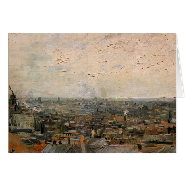 Vista de París de Montmarte de Vincent van Gogh (Anverso (Horizontal))