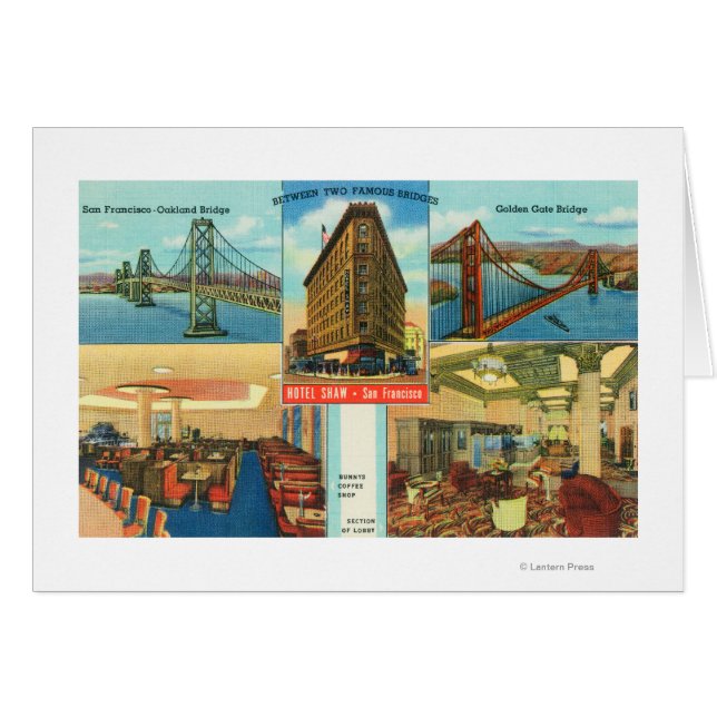 Vista de puentes, escenas interiores del Hotel Sha (Anverso (Horizontal))