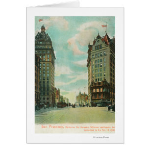 Vista de rascacielos que sobrevivieron en 1906