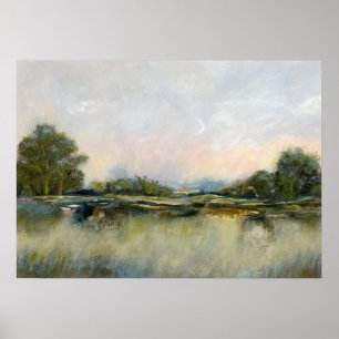 Vista de río vintage Arte impresionista