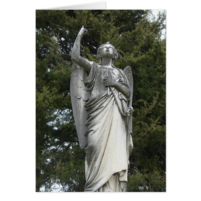 Vista de un ángel de piedra (Frente)