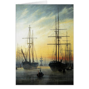 Vista de un puerto - Caspar David Friedrich