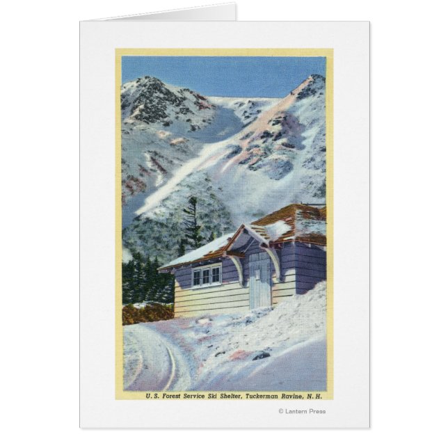 Vista de un refugio de esquí del Servicio Forestal (Frente)