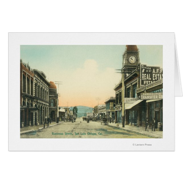 Vista de una calle comercial San Luis Obispo, CA (Anverso (Horizontal))