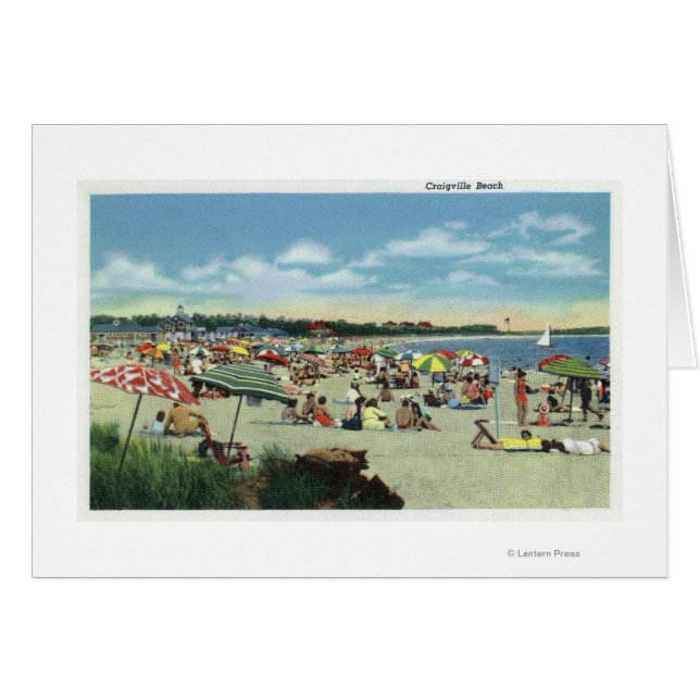 Vista de una concurrida playa de Craigville (Anverso (Horizontal))