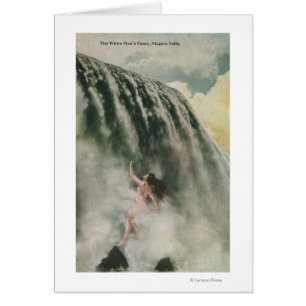 Vista de una mujer en las cataratas