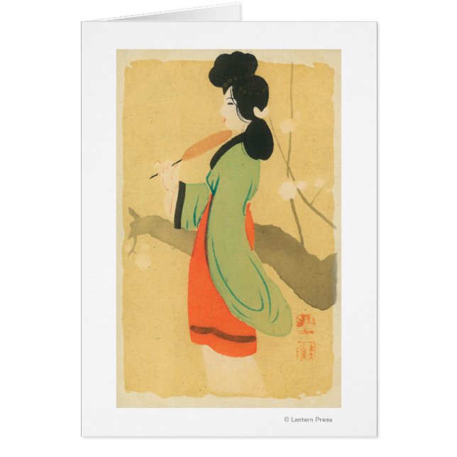 Vista de una mujer japonesa en París, París, Franc (Frente)