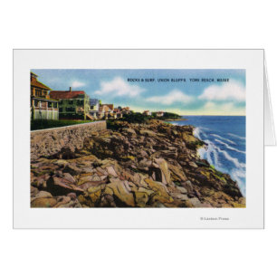 Vista de Union Bluffs Rocks and Surf en York