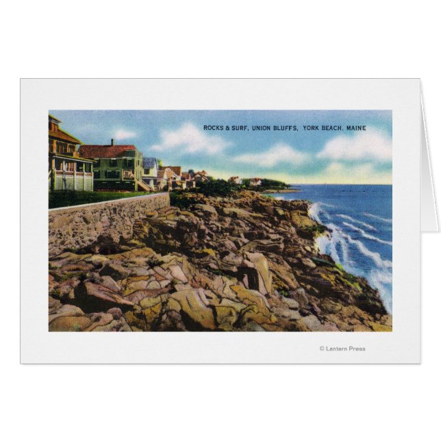 Vista de Union Bluffs Rocks and Surf en York (Anverso (Horizontal))