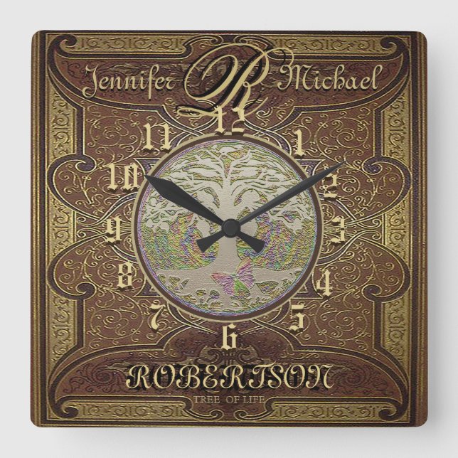 Vista de Vintage de Reloj de Aniversario (Anverso)
