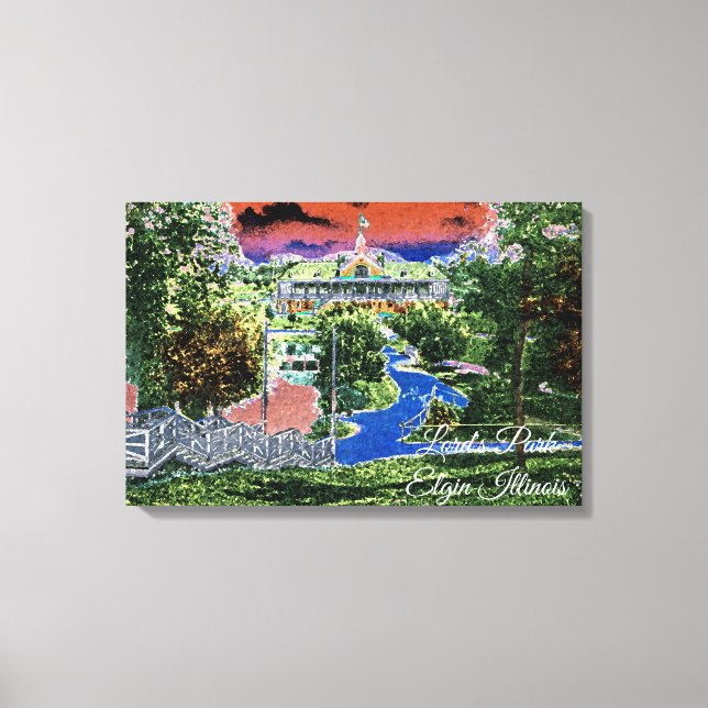 VISTA DEL ARTE DE ELGIN ILLINOIS LORDS PARK PAVILI (Anverso)