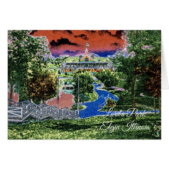 VISTA DEL ARTE DE ELGIN ILLINOIS LORDS PARK PAVILI (Anverso (Horizontal))