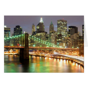 Vista del bajo Manhattan y el puente de Brooklyn