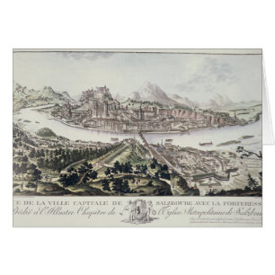 Vista del capital y de la fortaleza de Salzburg,