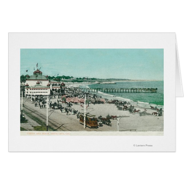 Vista del Casino, la playa y el muelle (Anverso (Horizontal))