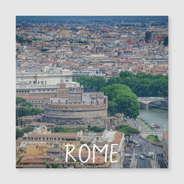 Vista del centro histórico de Roma desde arriba de (Anverso)