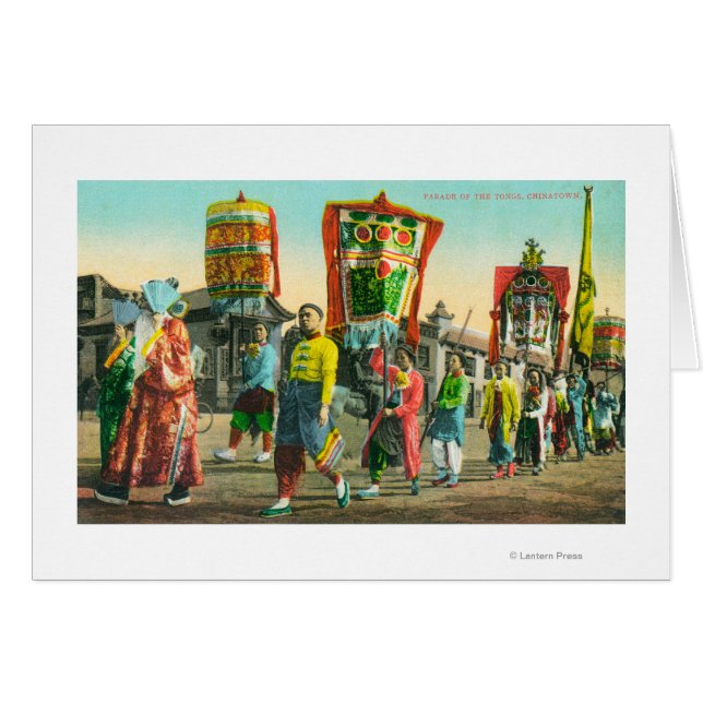 Vista del Desfile de las Tongs, Barrio Chino (Anverso (Horizontal))