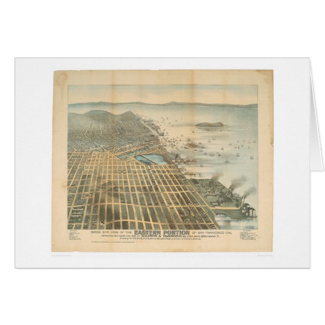 Vista del este de San Francisco, CA (1529A) (Anverso (Horizontal))