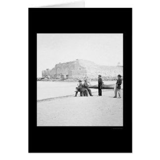 Vista del Fuerte Sumter desde el Sandbar 1865
