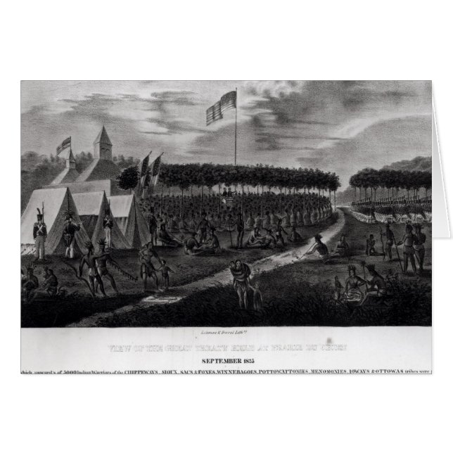 Vista del Gran Tratado celebrado en Prairie du (Anverso (Horizontal))