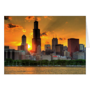 Vista del horizonte de Chicago de Adler