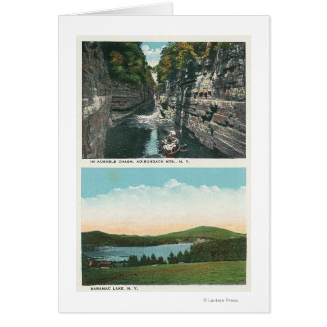 Vista del lago Autilizable Chasm y Saranac (Frente)
