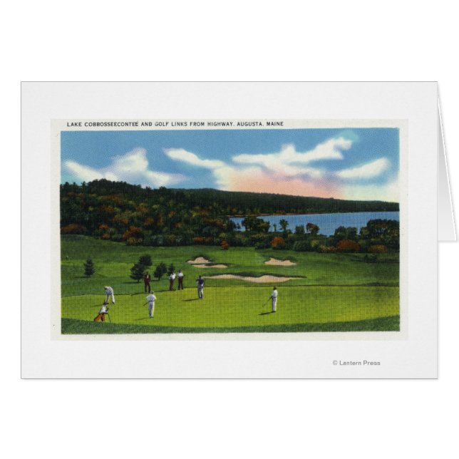 Vista del Lago Cobbosseecontee y enlaces de golf (Anverso (Horizontal))