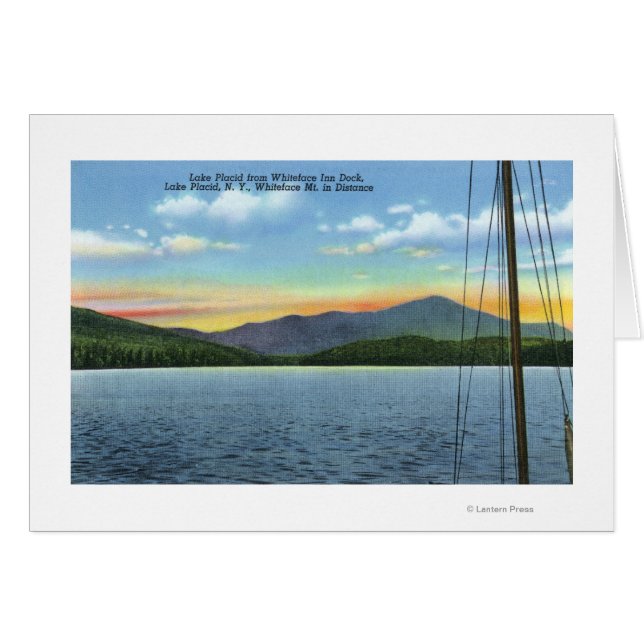 Vista del lago desde Whiteface Inn Dock (Anverso (Horizontal))