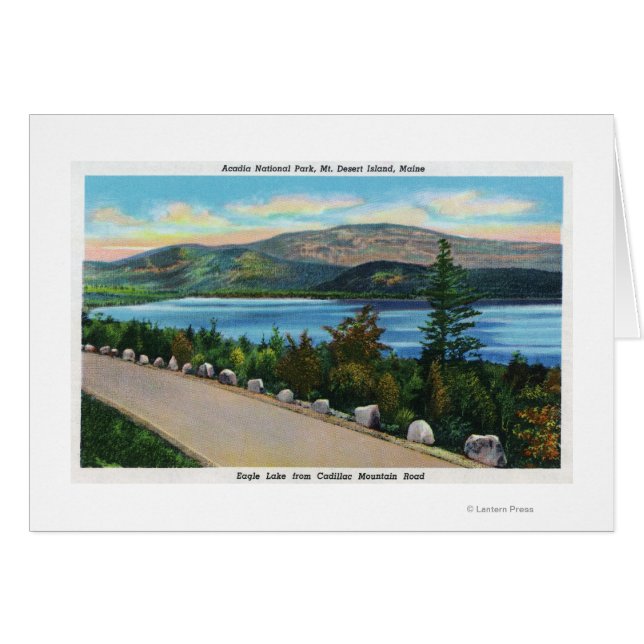 Vista del lago Eagle desde la carretera Mt Cadilla (Anverso (Horizontal))