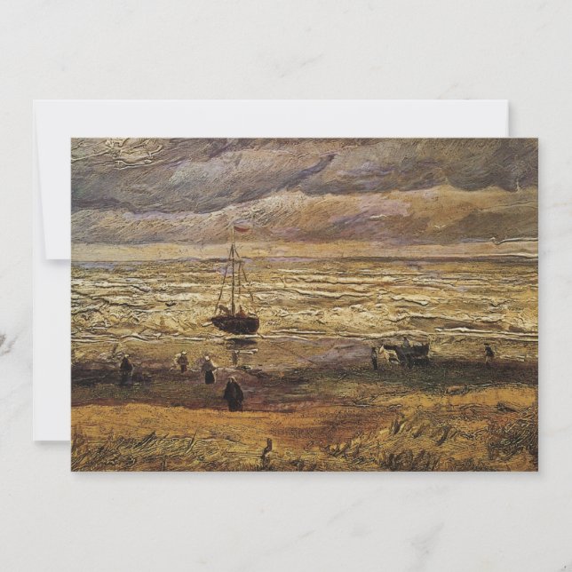 Vista del mar en Scheveningen por Vincent van Gogh (Anverso)
