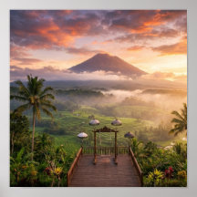 Vista del Monte Agung Lahangan Dulce Arte del Pais