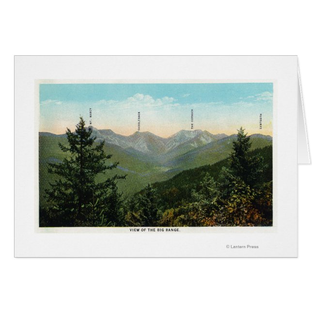 Vista del monte Marcy, Saddleback, Sawtooth (Anverso (Horizontal))
