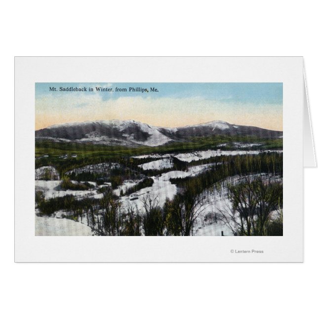 Vista del monte Saddleback en invierno (Anverso (Horizontal))