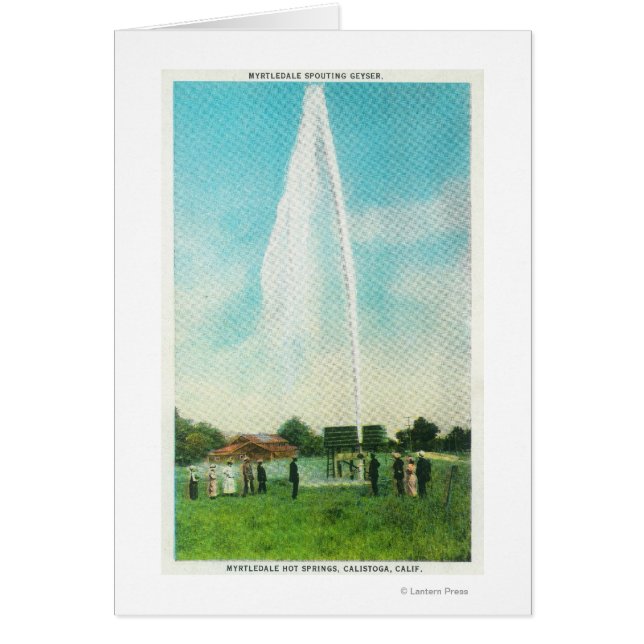 Vista del Myrtledale Geyser en las aguas termales (Frente)