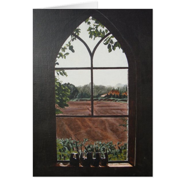 Vista del paisaje rural desde la ventana de la igl (Frente)