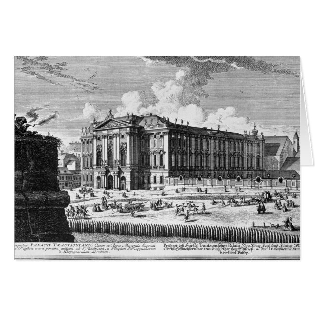 Vista del Palacio Trautson construido para Count (Anverso (Horizontal))