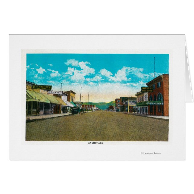 Vista del pueblo de Anchorage, AlaskaAnchorage, AK (Anverso (Horizontal))