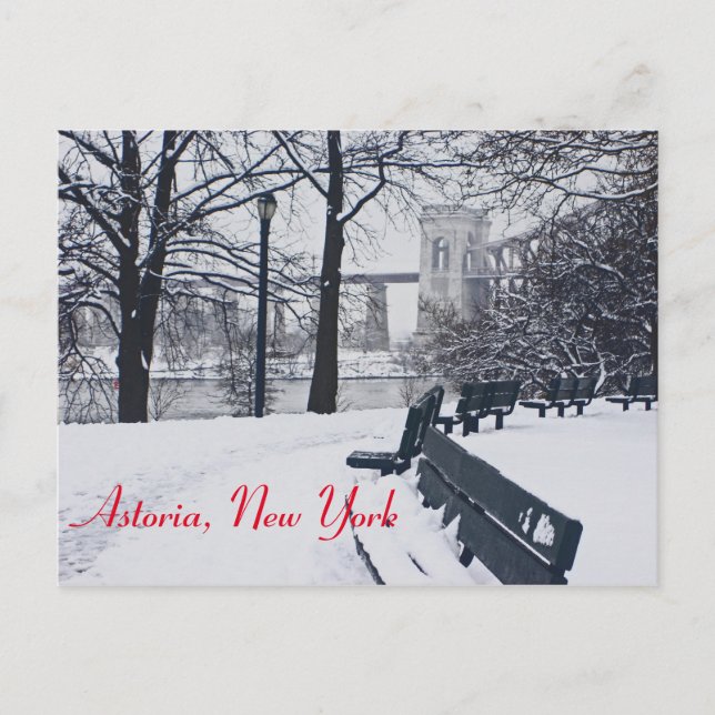 Vista del puente Hellgate, postal Astoria NY (Anverso)