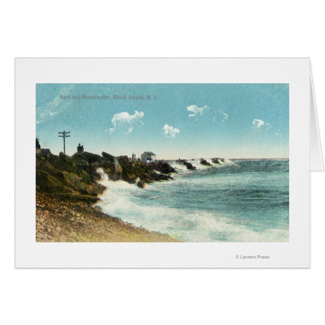 Vista del surf y el rompeolas (Anverso (Horizontal))