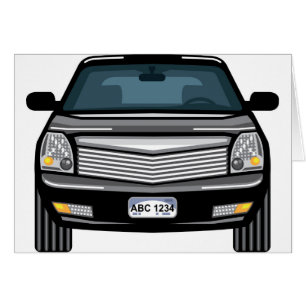 Vista delantera negra de SUV