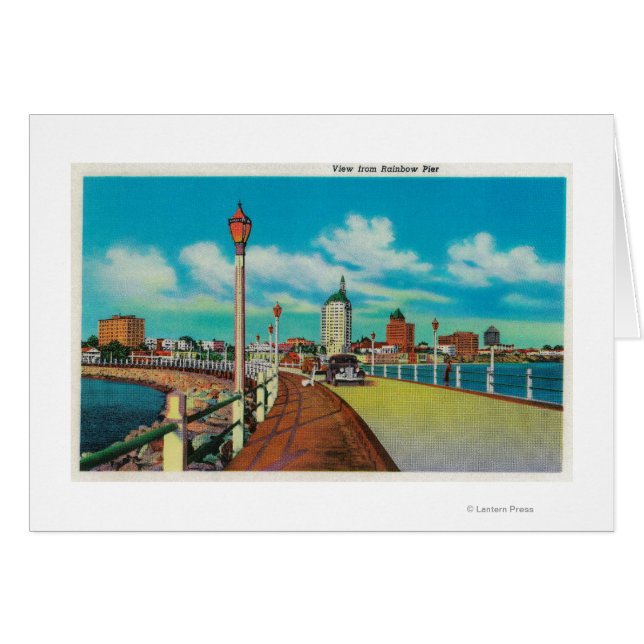 Vista desde el muelle arcoiris, larga playa (Anverso (Horizontal))