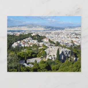 Vista desde la postal de la Acrópolis de Atenas