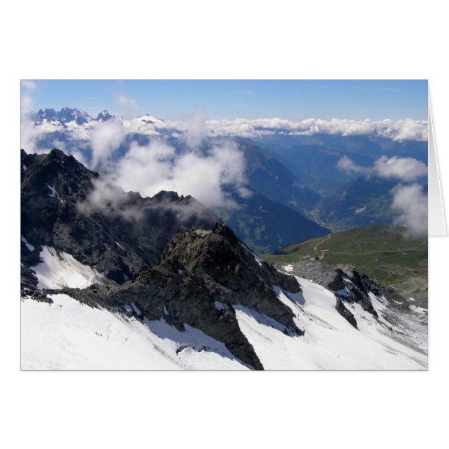 Vista desde Mont Fort, tarjeta Suiza (Anverso (Horizontal))