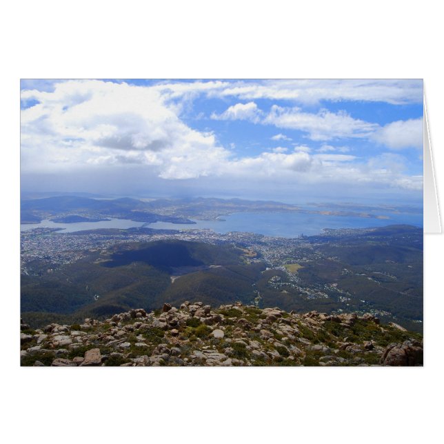 Vista desde Mount Wellington, Tasmania, Card (Anverso (Horizontal))