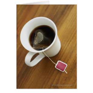 Vista en gran angular de una taza de té